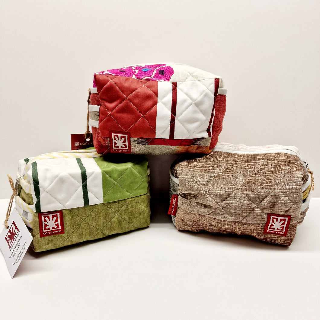 Conviktion Wash Bag Small - Upcycled Fabric