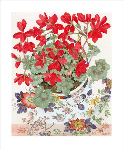 Pelargonium in a Floral Cup Card by Angie Lewin (Art Angels)