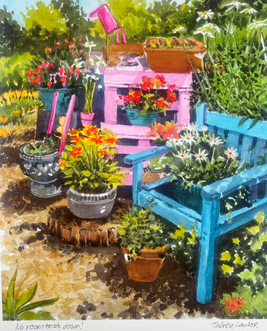 No Room to Sit Down Print by Therese Lawlor