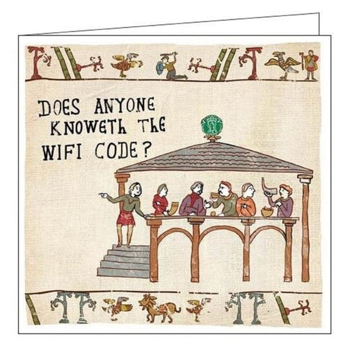 Bayeux Tapestry Card -'Wifi Code'