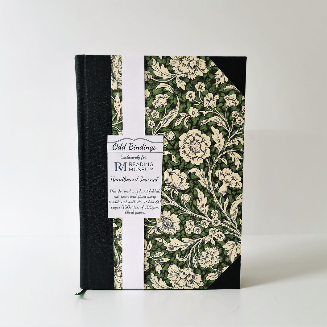 Hand-Bound Notebooks in Green Moss Print - Odd Bindings