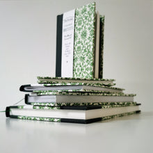 Hand-Bound Notebooks in Green Florentine Print - Odd Bindings