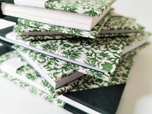 Hand-Bound Notebooks in Green Florentine Print - Odd Bindings
