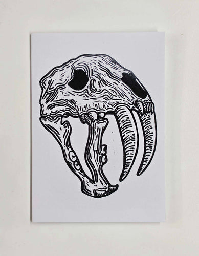 Smilodon Skull Print