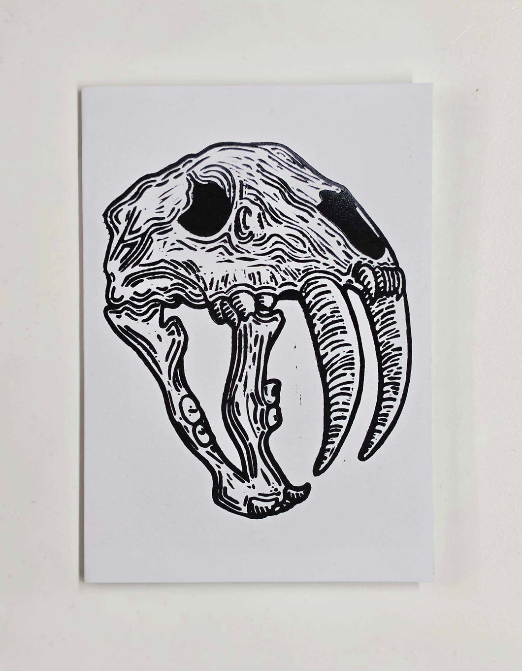 Smilodon Skull Print