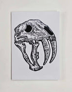 Smilodon Skull Print