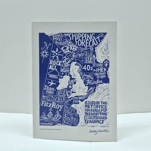 Shipping Forecast Greetings Card - Sally Castle