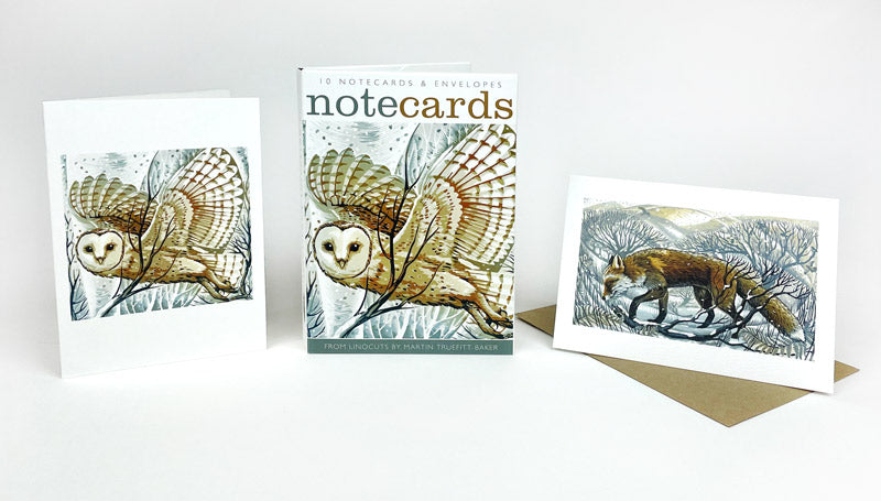 Card Pack Barn Owl, Winter Branches & Winter Fox