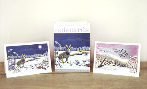 Card Pack Winter Hares & Midwinter Starlings