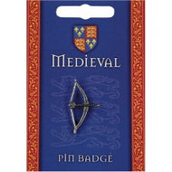 Bow and Arrow Pewter Pin Badge