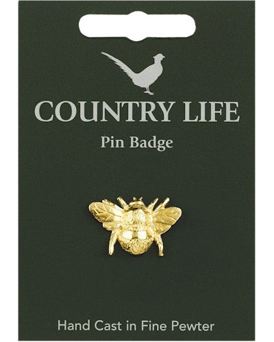 Country Life Bee Pin Badge Gold