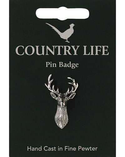 Stag Head Pin Badge