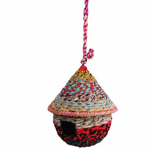 Recycled Fabric Bird House