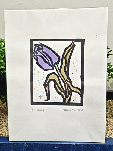 Unframed 'Spring' Linocut Print (Martin Andrews)