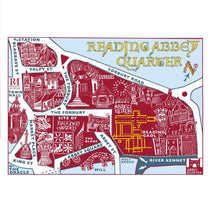 Reading Abbey Quarter Map Tea Towel