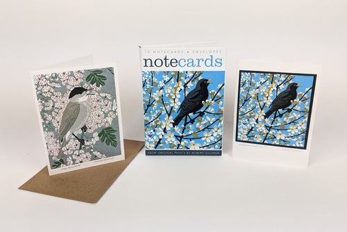 Blackthorn Blackbird/May Blackcap Note Card Set (Robert Gillmor, Art Angels)