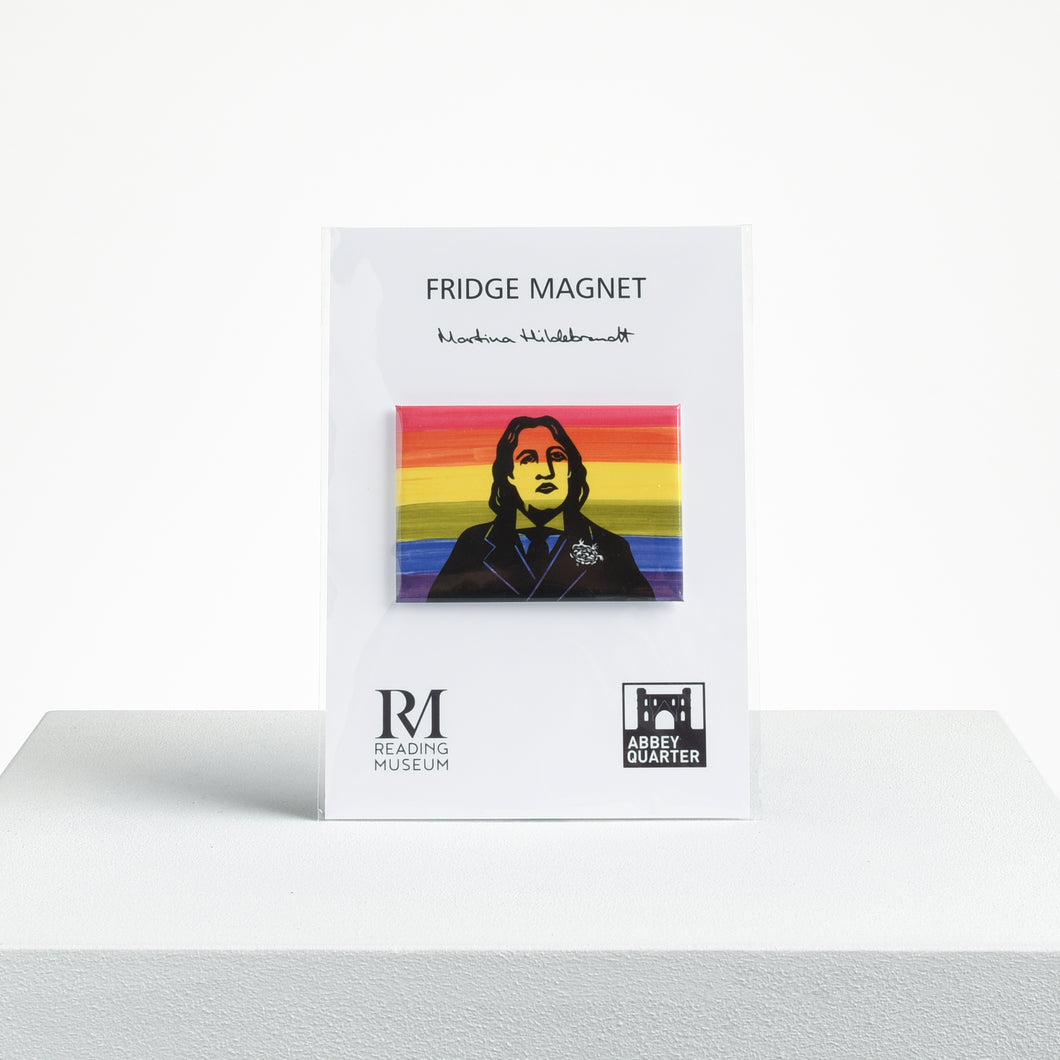 Oscar Wilde Rainbow Design Fridge Magnet
